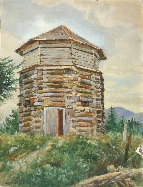 Russian Block House, Alaska, 1900. Creator: Theodore J. Richardson