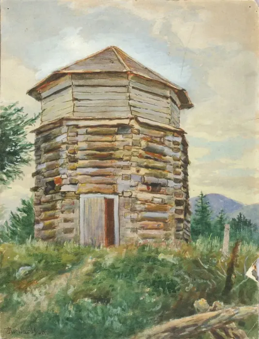 Framed Print : Russian Block House, Alaska, 1900. Creator: Theodore J. Richardson Framed Print : Russian Block House, Alaska, 1900. Creator: Theodore J. Richardson