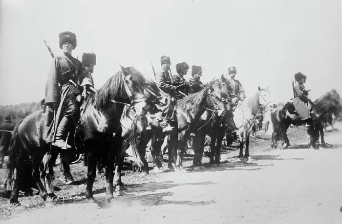Framed Print : Russian Cossacks, between c1914 and c1915. Creator: Bain News Service Framed Print : Russian Cossacks, between c1914 and c1915. Creator: Bain News Service