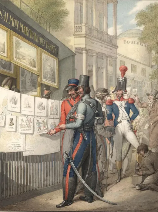 Framed Print : Russian Cossacks in Paris, 1914, 1814-1815 Framed Print : Russian Cossacks in Paris, 1914, 1814-1815
