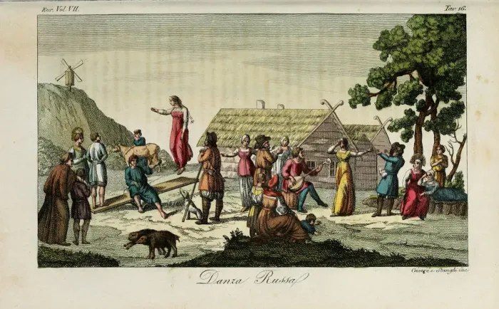 Framed Print : Russian dance. Illustration from Il costume antico e moderno o storia del governo? by Giulio Ferrario, 1831. Artist: Giarre, Luigi (1772-1844) Framed Print : Russian dance. Illustration from Il costume antico e moderno o storia del governo? by Giulio Ferrario, 1831. Artist: Giarre, Luigi (1772-1844)