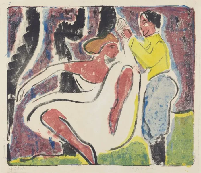 Framed Print : Russian Dancers, 1909. Creator: Ernst Kirchner Framed Print : Russian Dancers, 1909. Creator: Ernst Kirchner