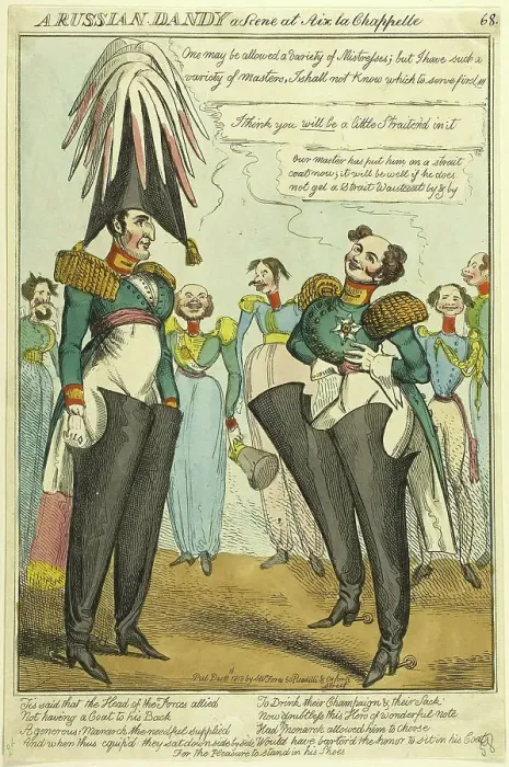 Framed Print : A Russian Dandy, published December 8, 1818. Creator: William Heath Framed Print : A Russian Dandy, published December 8, 1818. Creator: William Heath