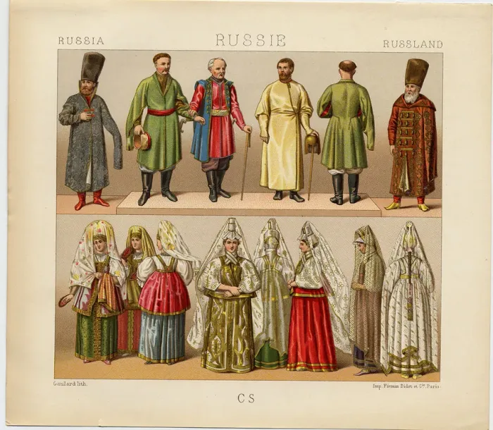 Framed Print : Russian Dress, 1880. Artist: Urrabieta Vierge, Daniel (1851-1904) Framed Print : Russian Dress, 1880. Artist: Urrabieta Vierge, Daniel (1851-1904)
