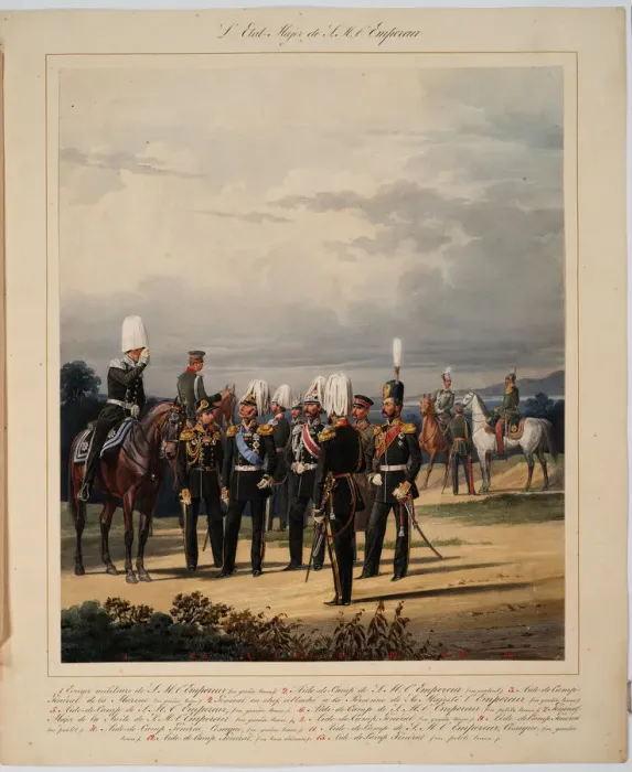Framed Print : The Russian General Staff, 1867. Artist: Piratsky, Karl Karlovich (1813-1889) Framed Print : The Russian General Staff, 1867. Artist: Piratsky, Karl Karlovich (1813-1889)