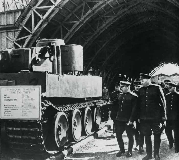 Framed Print : Russian generals inspecting an exposition of captured German armaments, Russia, 1943 Framed Print : Russian generals inspecting an exposition of captured German armaments, Russia, 1943