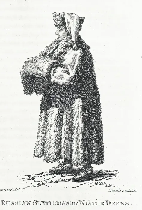 Framed Print : Russian Gentleman in a Winter Dress, 1802. Creator: Louis Charles Ruotte