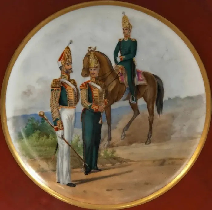 Framed Print : Russian Grenadiers (Plate), 1850s. Artist: Anonymous Framed Print : Russian Grenadiers (Plate), 1850s. Artist: Anonymous