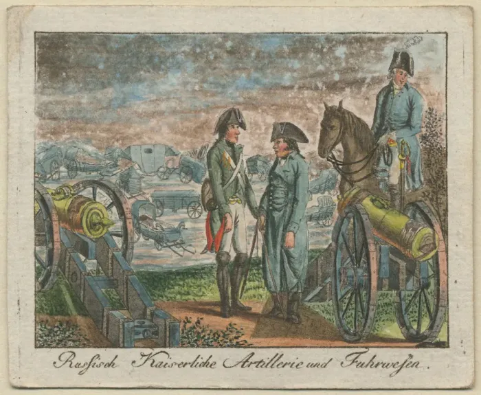 Framed Print : Russian Imperial Artillery Crew, 1799. Artist: Anonymous Framed Print : Russian Imperial Artillery Crew, 1799. Artist: Anonymous