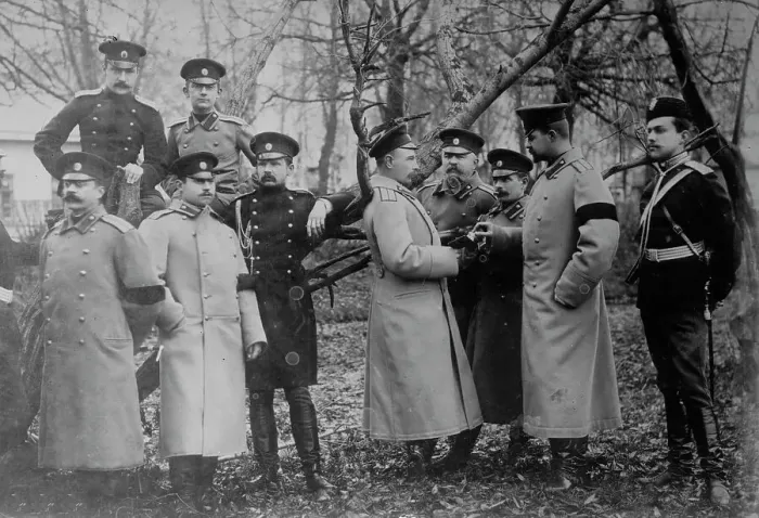 Framed Print : Russian officers, between c1910 and c1915. Creator: Bain News Service Framed Print : Russian officers, between c1910 and c1915. Creator: Bain News Service
