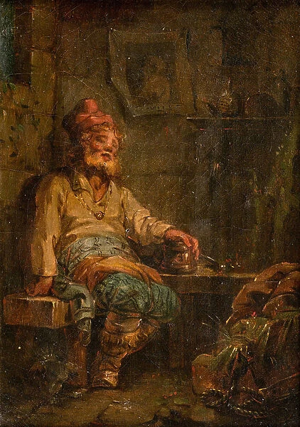 Russian peasant resting, 1760s