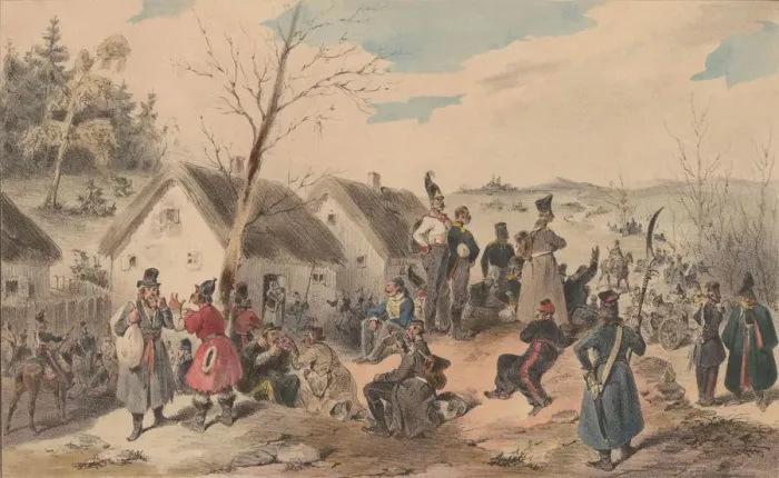 Framed Print : Russian prisoners, 1835