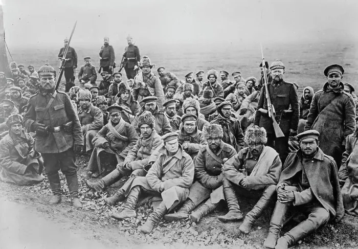 Framed Print : Russian prisoners, Russians, Tartars, Kirgises [i.e. Kyrgyz] etc. between 1914 and c1915. Creator: Bain News Service
