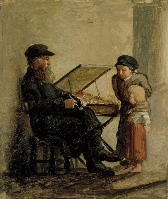 Framed Print : A Russian Salesman of Sweet Cakes at the Helsinki South Harbour Market, sketch, 1873. Creator: Albert Edelfelt Framed Print : A Russian Salesman of Sweet Cakes at the Helsinki South Harbour Market, sketch, 1873. Creator: Albert Edelfelt
