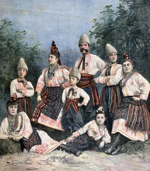 Russian singers, 1891. Artist: Henri Meyer