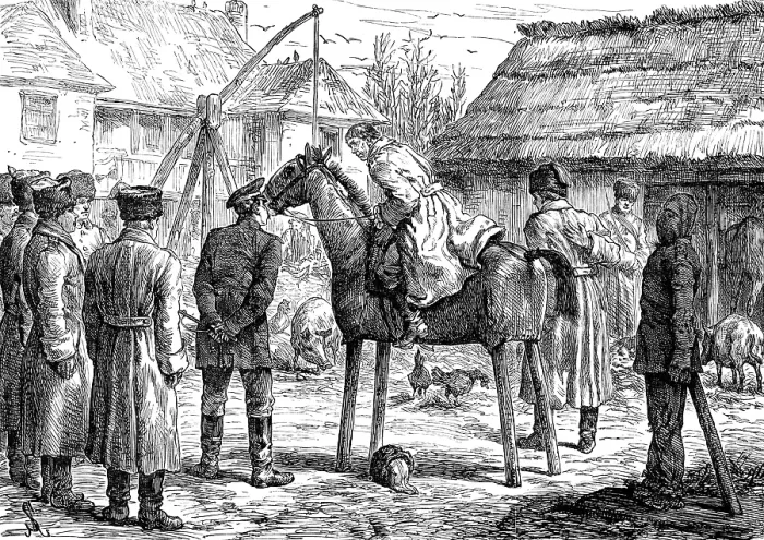 Framed Print : Russian Sketches: teaching Cossacks to ride, 1880. Creator: Unknown Framed Print : Russian Sketches: teaching Cossacks to ride, 1880. Creator: Unknown