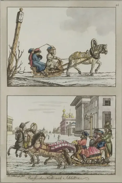 Framed Print : Russian sledges, Between 1792 and 1820 Framed Print : Russian sledges, Between 1792 and 1820