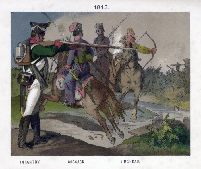 Framed Print : Russian soldiers of 1813 (19th century) Framed Print : Russian soldiers of 1813 (19th century)