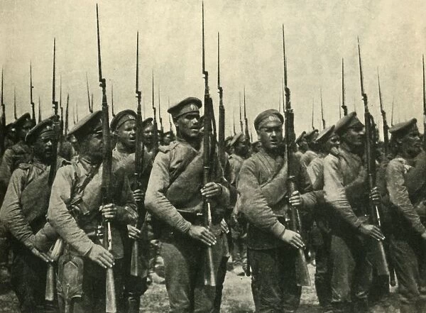 Russian soldiers, First World War, 1914, (c1920). Creator: Unknown