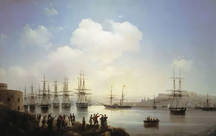 Framed Print : Russian squadron on the Sevastopol raid, 1846. Artist: Aivazovsky, Ivan Konstantinovich (1817-1900) Framed Print : Russian squadron on the Sevastopol raid, 1846. Artist: Aivazovsky, Ivan Konstantinovich (1817-1900)
