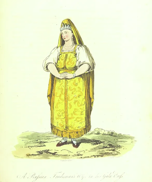 Framed Print : A Russian Tradesman's Wife in her Gala Dress, 1813. Creator: Joseph Constantine Stadler. A Russian Tradesman's Wife in her Gala Dress, 1813 Framed Print : A Russian Tradesman's Wife in her Gala Dress, 1813. Creator: Joseph Constantine Stadler. A Russian Tradesman's Wife in her Gala Dress, 1813