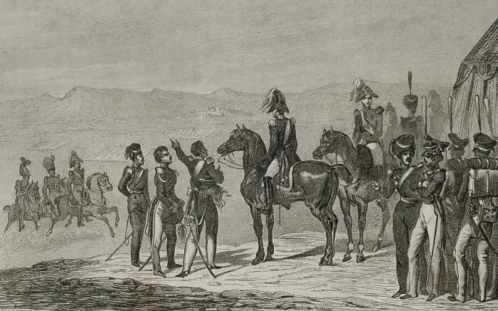 Framed Print : Russian troops on the field at Schoumla (Schumla), Bulgaria, 1839. Creator: Augustin Francois Lemaitre Framed Print : Russian troops on the field at Schoumla (Schumla), Bulgaria, 1839. Creator: Augustin Francois Lemaitre
