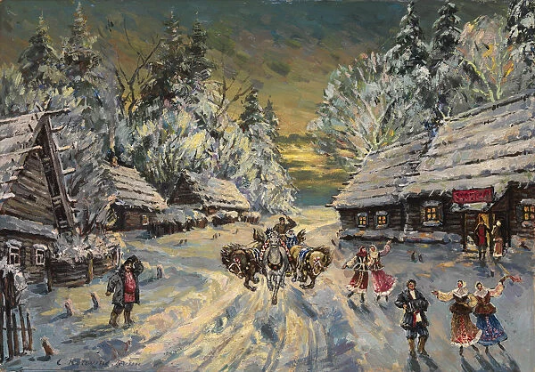 Russian Winter. Artist: Korovin, Konstantin Alexeyevich (1861-1939)