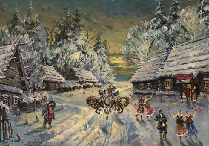 Framed Print : Russian Winter. Artist: Korovin, Konstantin Alexeyevich (1861-1939) Framed Print : Russian Winter. Artist: Korovin, Konstantin Alexeyevich (1861-1939)