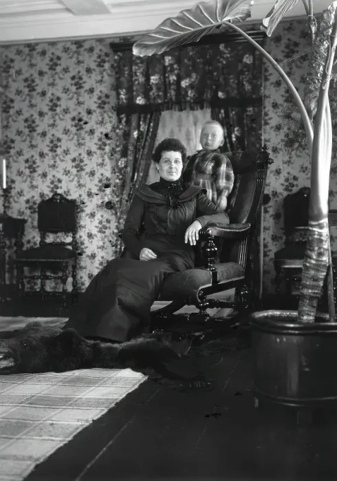 Framed Print : Rustan Bergwall's wife Xenia and son Alexei, Russia, 1902. Creator: Rustan Bergwall Framed Print : Rustan Bergwall's wife Xenia and son Alexei, Russia, 1902. Creator: Rustan Bergwall