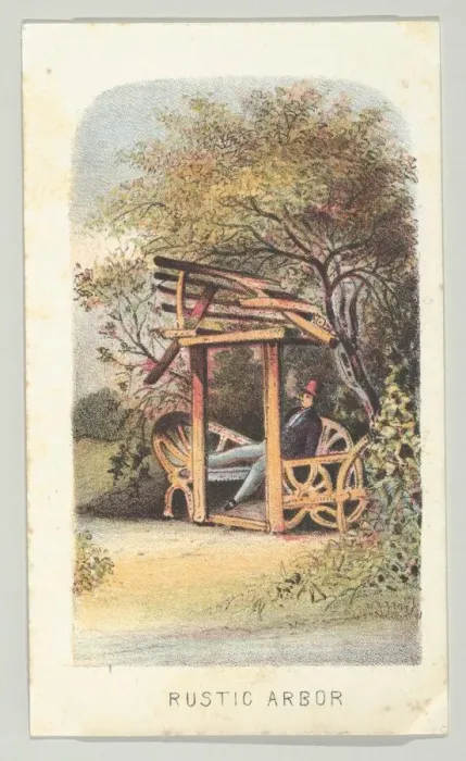 Framed Print : Rustic Arbor, from the series, Views in Central Park, New York, Part 2, 1864 Framed Print : Rustic Arbor, from the series, Views in Central Park, New York, Part 2, 1864