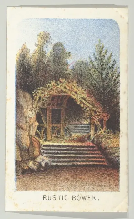 Framed Print : Rustic Bower, from the series, Views in Central Park, New York, Part 3, 1864 Framed Print : Rustic Bower, from the series, Views in Central Park, New York, Part 3, 1864