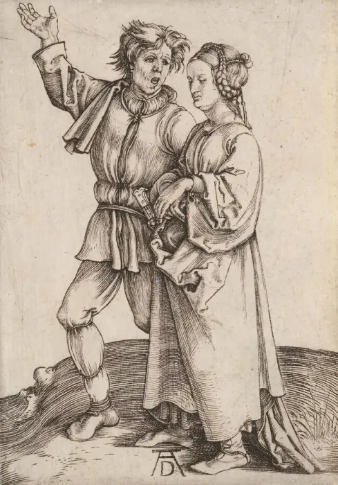 Framed Print : The Rustic Couple (The Peasant and his Wife), 1497-1498. Creator: Albrecht Durer Framed Print : The Rustic Couple (The Peasant and his Wife), 1497-1498. Creator: Albrecht Durer
