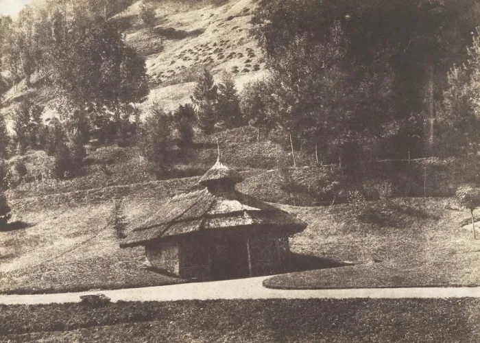 Framed Print : Rustic Pavilion at Eaux-Bonnes, 1854. Creator: Attributed to William Henri Gebhard Framed Print : Rustic Pavilion at Eaux-Bonnes, 1854. Creator: Attributed to William Henri Gebhard