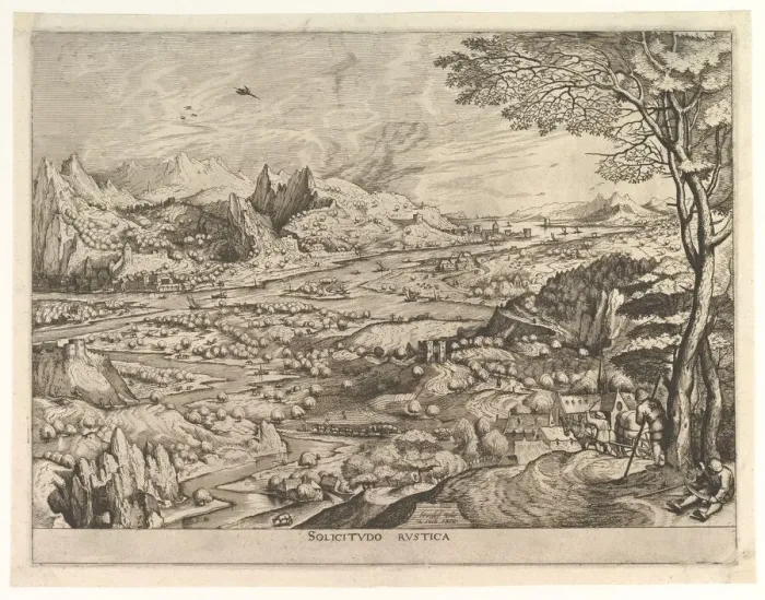 Framed Print : Rustic Solicitude (Solicitudo rustica) from The Large Landscapes, ca. 1555-56 Framed Print : Rustic Solicitude (Solicitudo rustica) from The Large Landscapes, ca. 1555-56