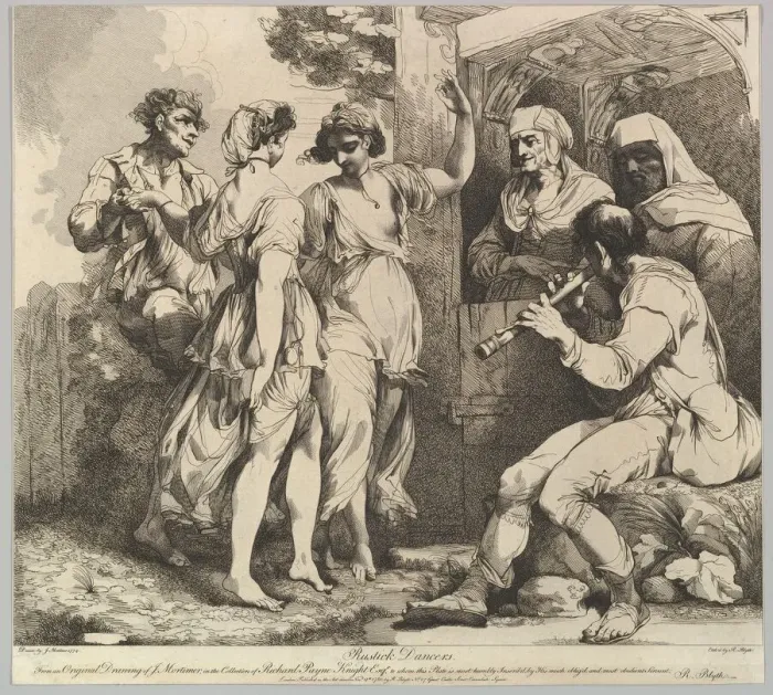 Framed Print : Rustick Dancers, November 9, 1780. Creator: Robert Blyth Framed Print : Rustick Dancers, November 9, 1780. Creator: Robert Blyth