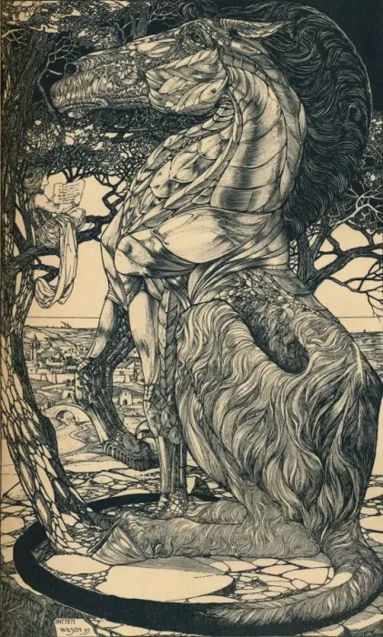 Framed Print : Rustum and the Simoorg, c1897. Artist: Philip William May Framed Print : Rustum and the Simoorg, c1897. Artist: Philip William May