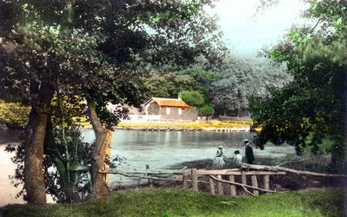 Framed Print : Ruswarp Dam, Whitby, North Yorkshire, 1926. Artist: Cavenders Ltd Framed Print : Ruswarp Dam, Whitby, North Yorkshire, 1926. Artist: Cavenders Ltd