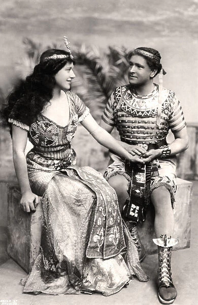 Ruth Vicent (1877-1955) and Roland Cunningham in a scene from Amasis, early 20th century.Artist: Dover Street Studios