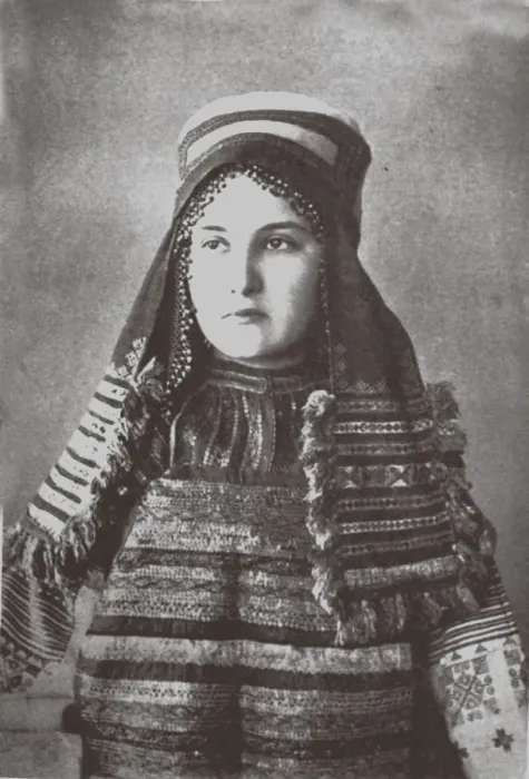 Framed Print : Ryazan Province womans festive dress, 1900s-1910s Framed Print : Ryazan Province womans festive dress, 1900s-1910s