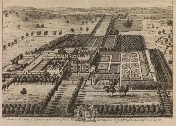 Framed Print : Rycote Park, near Thame in Oxfordshire, Early 18th cen Framed Print : Rycote Park, near Thame in Oxfordshire, Early 18th cen