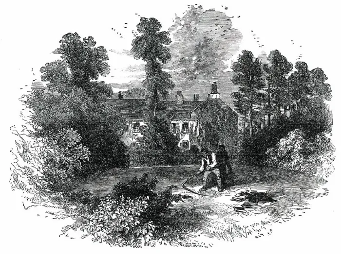 Framed Print : Rydal Mount: the Residence of Mr. Wordsworth, from an original drawing, 1850. Creator: Unknown Framed Print : Rydal Mount: the Residence of Mr. Wordsworth, from an original drawing, 1850. Creator: Unknown