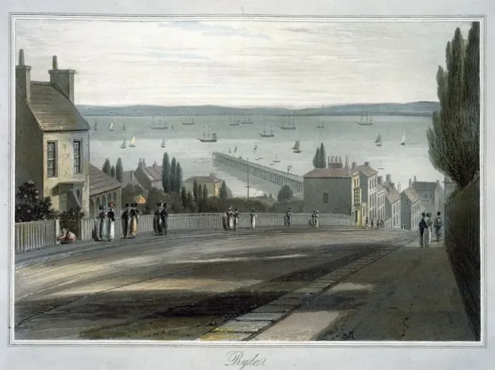 Framed Print : Ryde, Isle of Wight, 1814-1825. Artist: William Daniell Framed Print : Ryde, Isle of Wight, 1814-1825. Artist: William Daniell