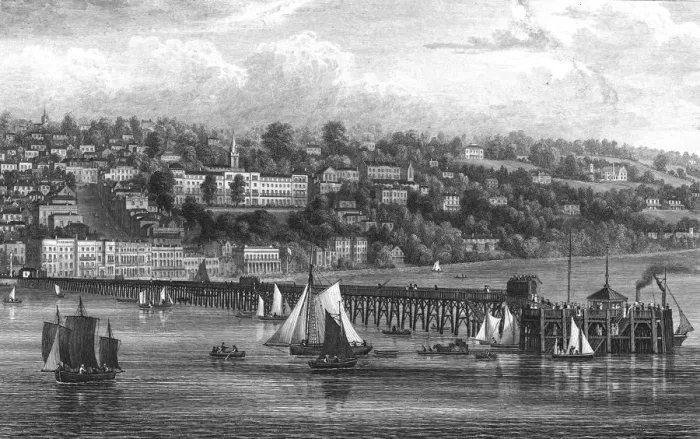 Framed Print : Ryde, Isle of Wight, 1855. Artist: George Brannon Framed Print : Ryde, Isle of Wight, 1855. Artist: George Brannon