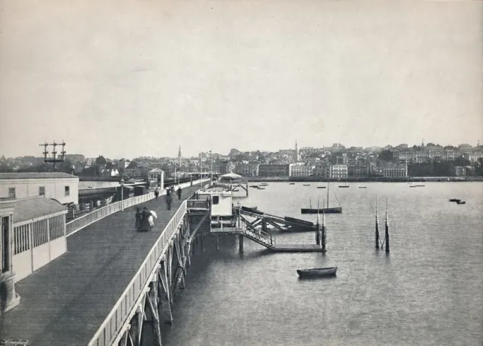 Framed Print : Ryde - View from the Pier, 1895 Framed Print : Ryde - View from the Pier, 1895