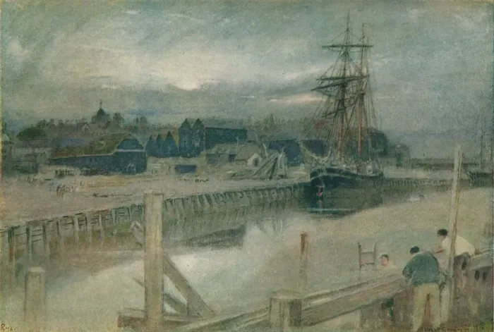 Framed Print : Rye, 1911. Artist: Albert Goodwin Framed Print : Rye, 1911. Artist: Albert Goodwin