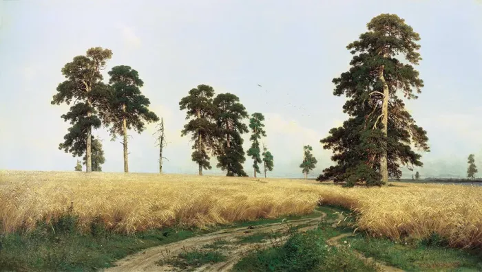 Framed Print : Rye Field, 1878. Artist: Ivan Shishkin Framed Print : Rye Field, 1878. Artist: Ivan Shishkin