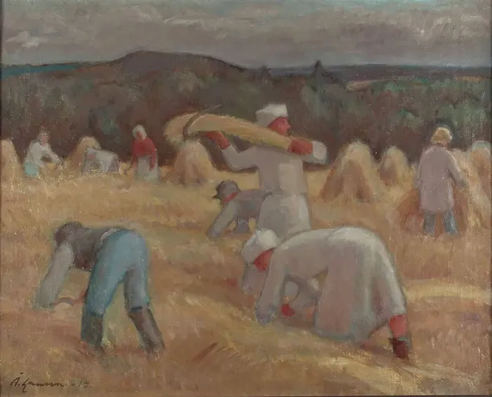 Framed Print : Rye field, 1919. Creator: Per ake Laurén Framed Print : Rye field, 1919. Creator: Per ake Laurén