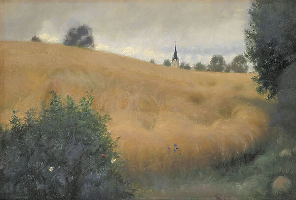 A Rye Field near Svanninge, 1887. Creator: Fritz Syberg