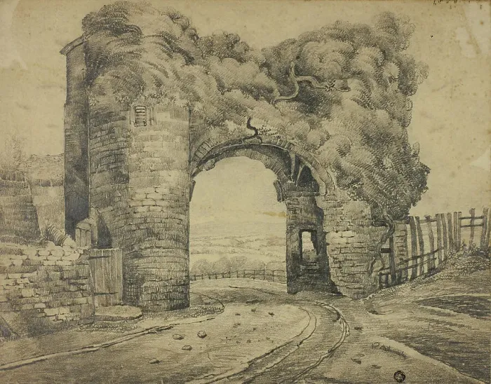 Framed Print : Rye Gate, Winchelsea, Kent, n.d. Creator: Unknown Framed Print : Rye Gate, Winchelsea, Kent, n.d. Creator: Unknown