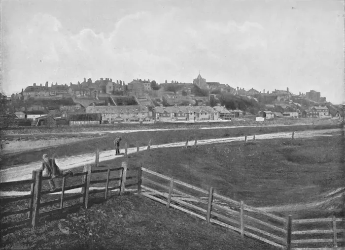 Framed Print : Rye: From the Sluice, c1896. Artist: Poulton & Co Framed Print : Rye: From the Sluice, c1896. Artist: Poulton & Co